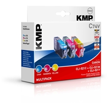 KMP C74V - CLI-521C/M/Y Value Pack 